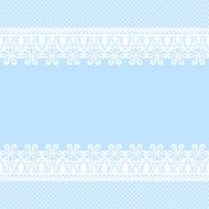 lace frame on blue background