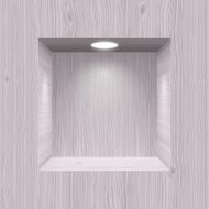 Wooden niche for presentation