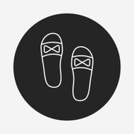 slippers line icon N8
