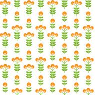 Paper Trendy Flat Flower Seamless Pattern Vector Illustration N8