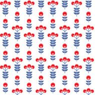 Paper Trendy Flat Flower Seamless Pattern Vector Illustration N11