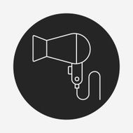 Hair dryer line icon N19