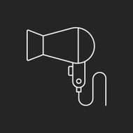 Hair dryer line icon N20