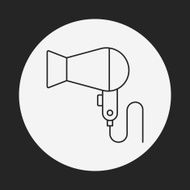 Hair dryer line icon N21