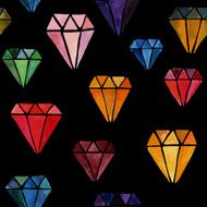 Vector Endless Texture with Jewels