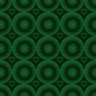 seamless pattern of green circles halfton