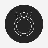diamond ring line icon N11