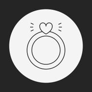 diamond ring line icon N13