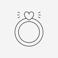 diamond ring line icon N14