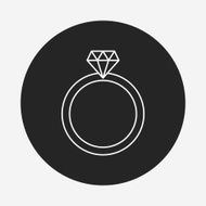 diamond ring line icon N15