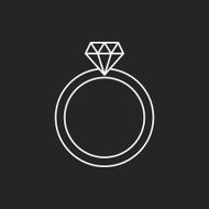 diamond ring line icon N16