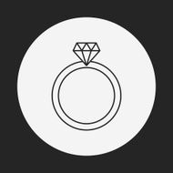 diamond ring line icon N17