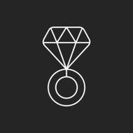 diamond ring line icon N19