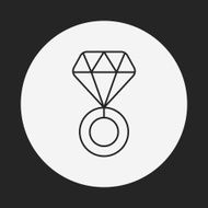 diamond ring line icon N20