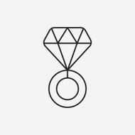 diamond ring line icon N21