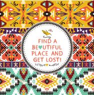 Vector seamless colorful tribal pattern N7