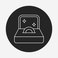 diamond ring line icon N22