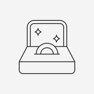 diamond ring line icon N25