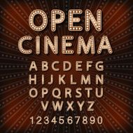 Vector set Retro neon sign vintage billboard bright signboard light N4