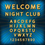 Vector set Retro neon sign vintage billboard bright signboard light N6
