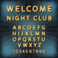 Vector set Retro neon sign vintage billboard bright signboard light N7