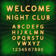 Vector set Retro neon sign vintage billboard bright signboard light N8