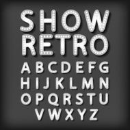 Vector set Retro neon sign vintage billboard bright signboard N2
