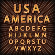 Vector set Retro neon sign vintage billboard bright signboard N5