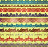 Set of seamless borders for scrapbooking