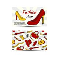 Business card for fashion shop vector business