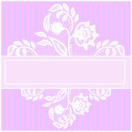 Greeting card with lace