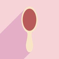 Flat with shadow icon and mobile application mirror