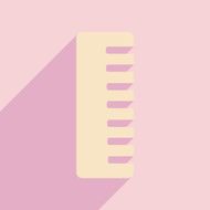 Flat with shadow icon and mobile application comb