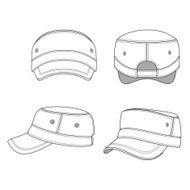 Jeep cap band outlined template