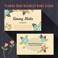 Flower Shop Business Name Cards Template