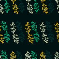 Dark floral vintage seamless pattern