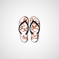 Abstract illustration on flip flops
