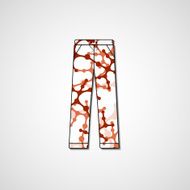 Abstract illustration on pants N141