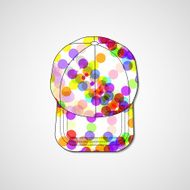 Abstract illustration on peaked cap
