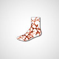 Abstract illustration on sock N146