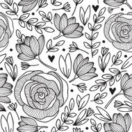 Vintage pattern with flowers