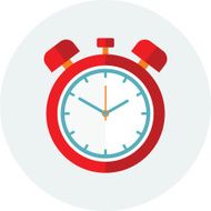 Flat Retro Alarm Clock Icon