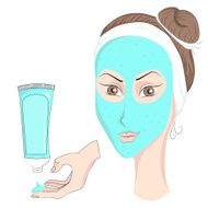 Girl with make up Face mask