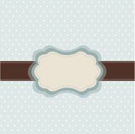 Vintage polka dot design brown frame