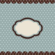 Vintage polka dot design brown frame N2