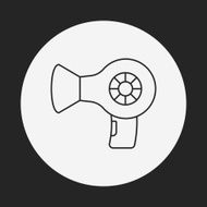 Hair dryer line icon N25