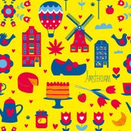 Amsterdam style seamless pattern