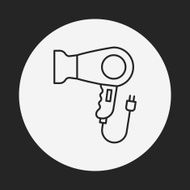 Hair dryer line icon N29