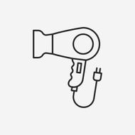 Hair dryer line icon N30