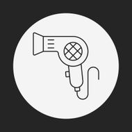 Hair dryer line icon N33